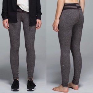 Lululemon Wunder Under Pant - Giant Herringbone Black Heathered Black